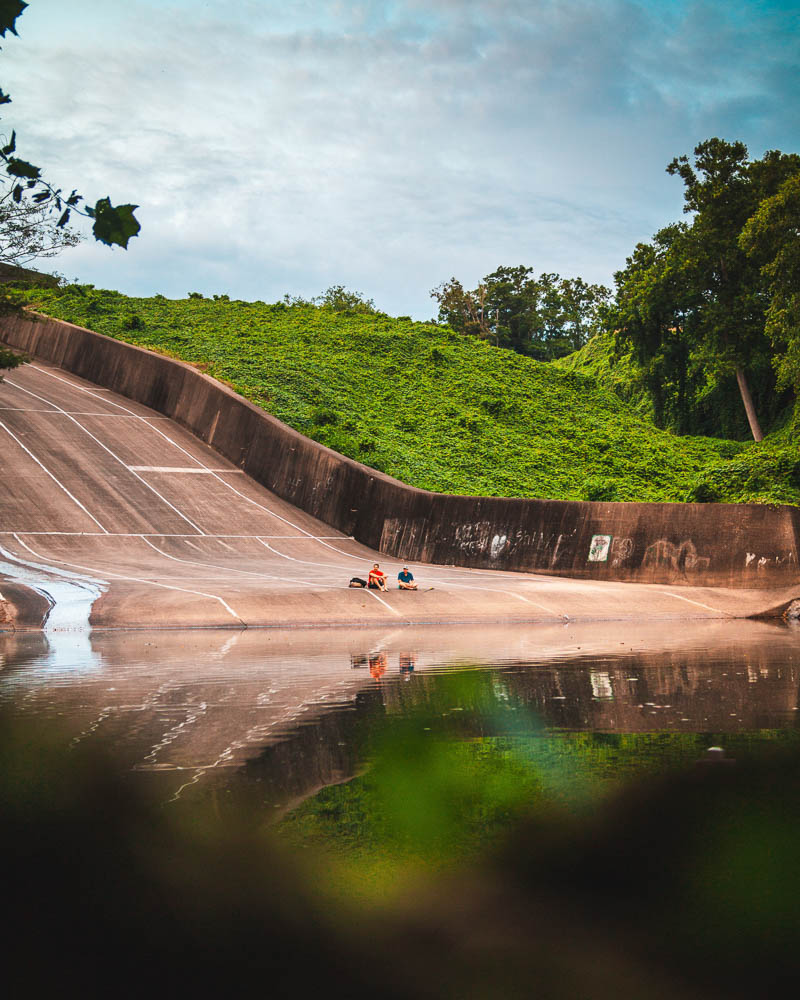 landscape of a spillway in north carolina